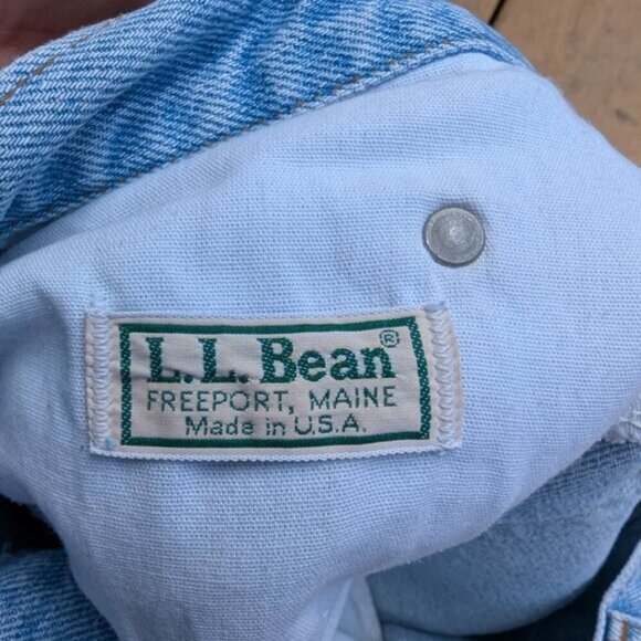 L.L. Bean Men's y2k Light Wash Classic Fit Straight Leg Jeans Size 34x32 - Picture 9 of 12